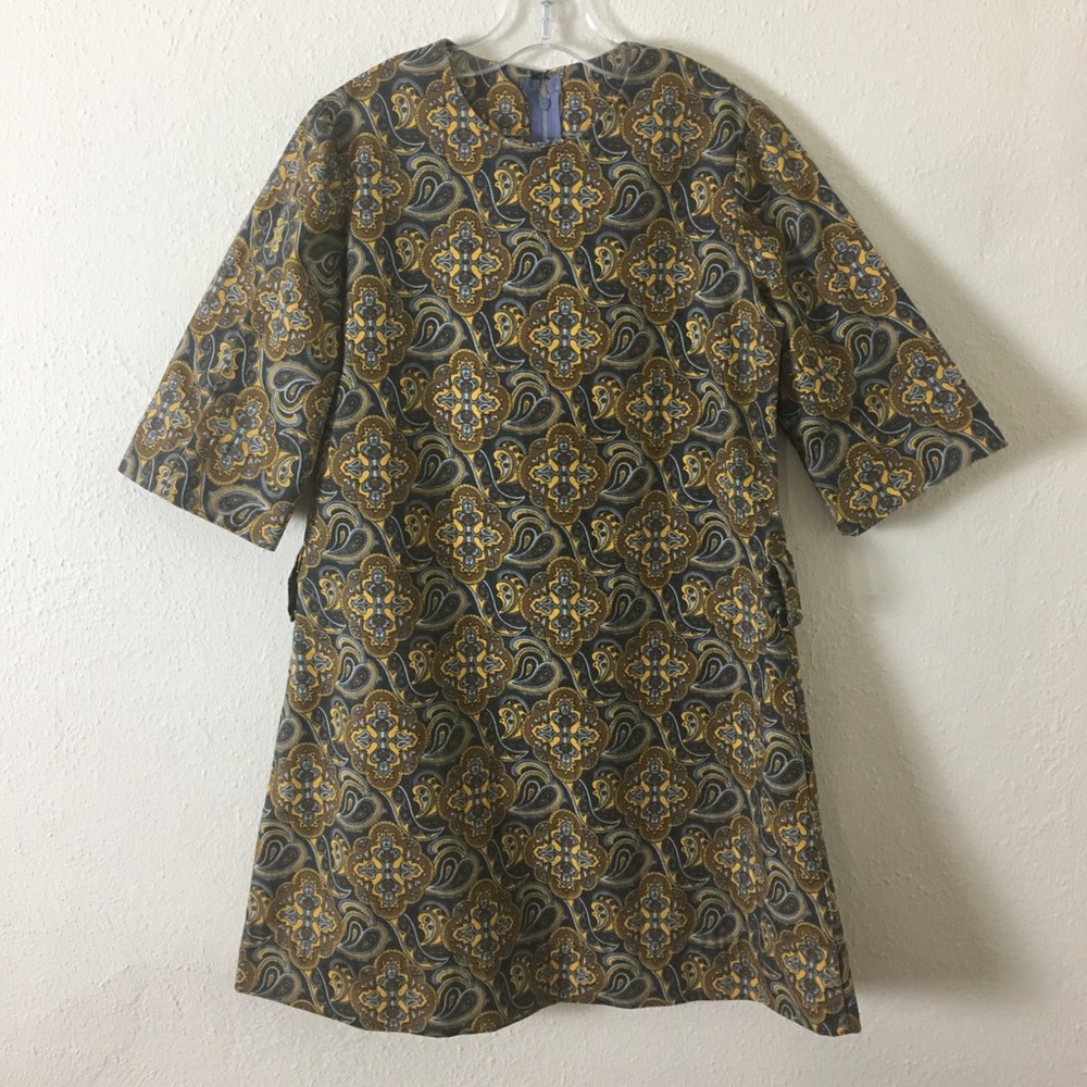 Vintage 1960s Paisley Mod Mini Dress